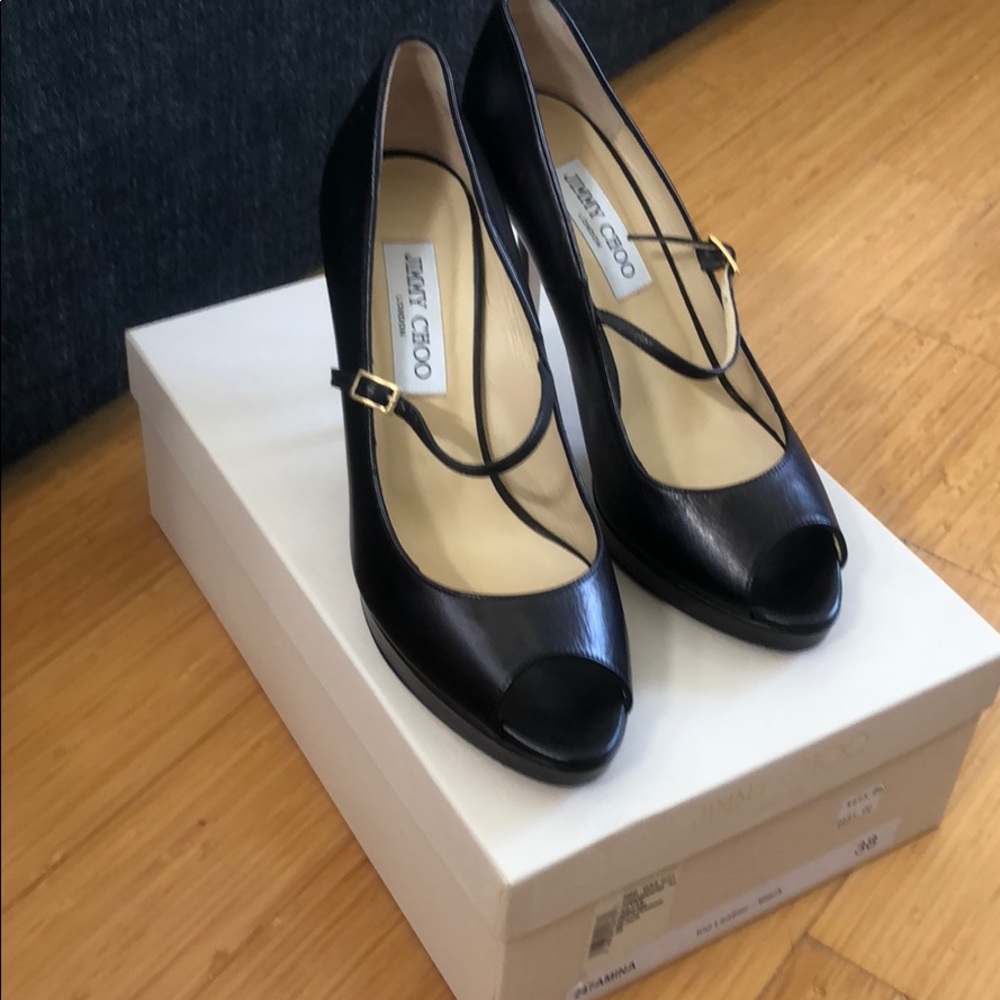 Jimmy Choo Amino Kid Peep toe pumps
